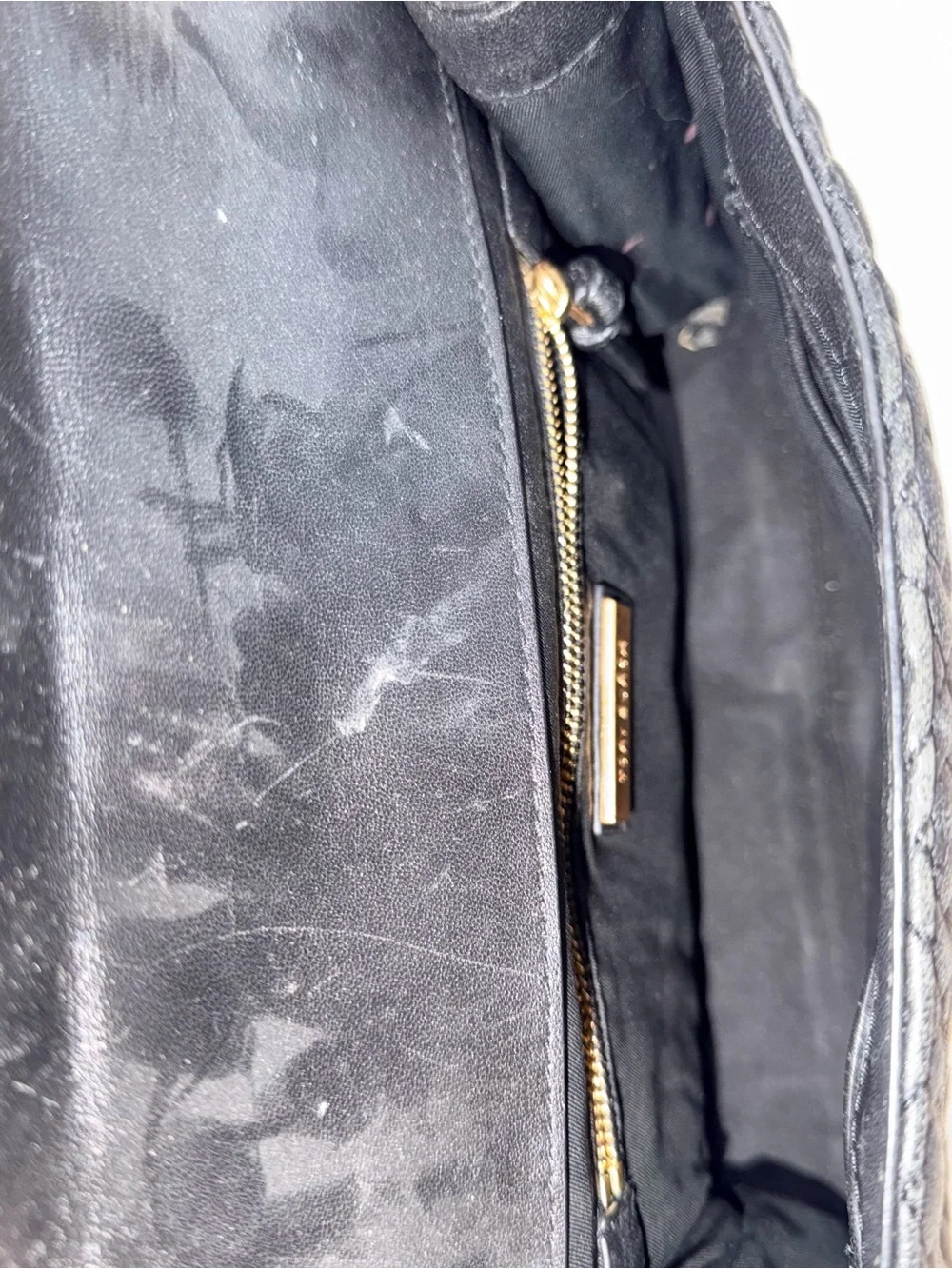 Tory Burch Black Quilted Leather Fleming Shoulder Bag